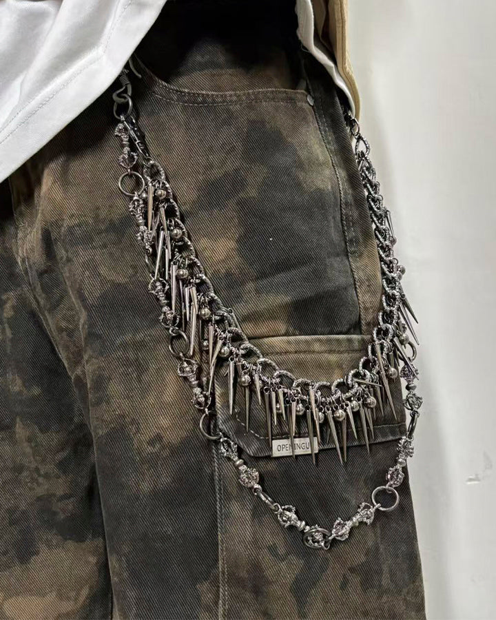 Punk Hip-Hop Spike Metal Chain