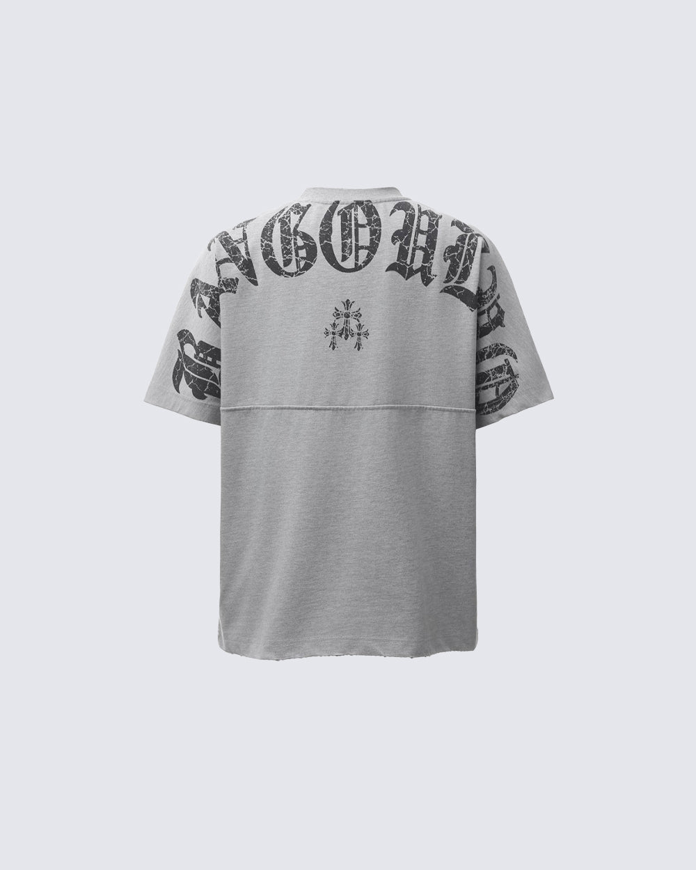 GRYFT Retro Distressed Gothic Letter Graphic T-Shirt