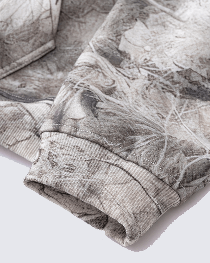 Heavyweight Fleece Camo Hoodie Cotton Blend