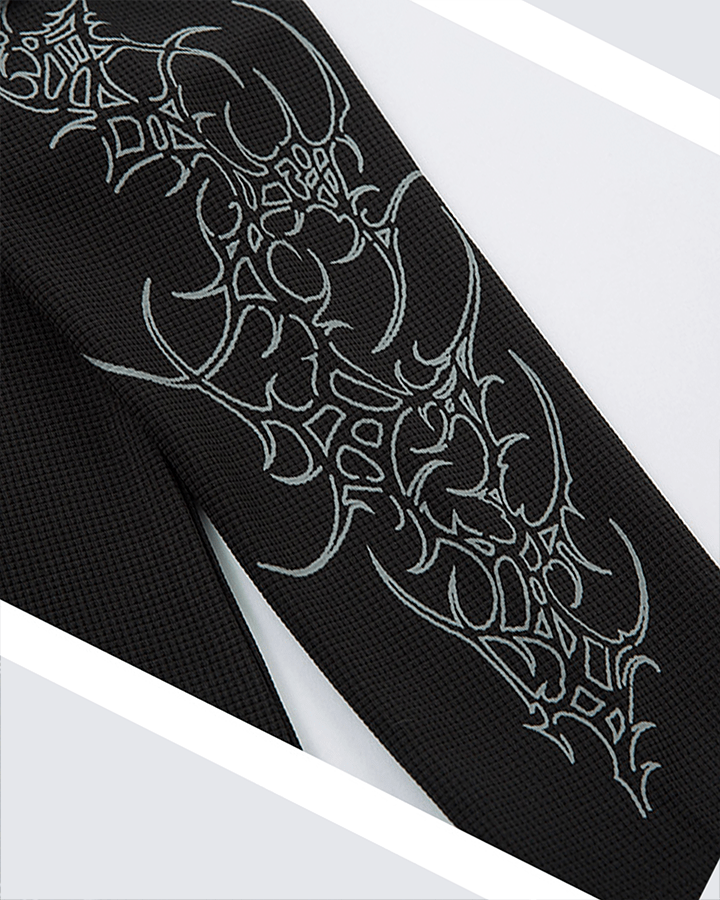 Gothic Double Sleeve Polo with Barbed Quote Print