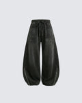 LOW SATURATION-Spring New Washed Zip Hem Sweatpants