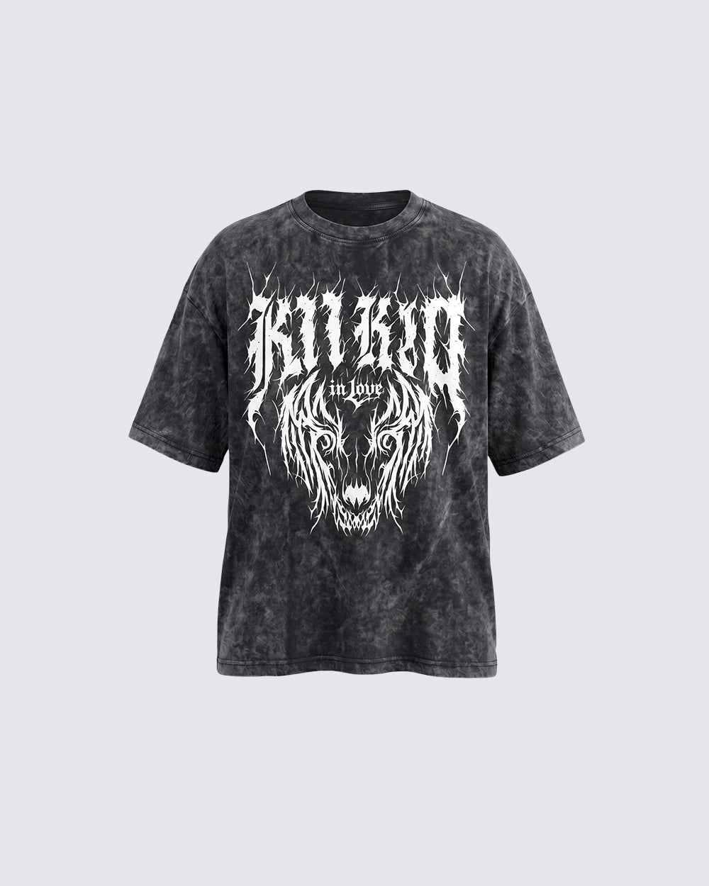 American Retro Distressed Skull Print T-Shirt