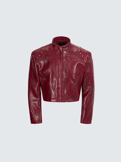 Studded Moto Leather Jacket