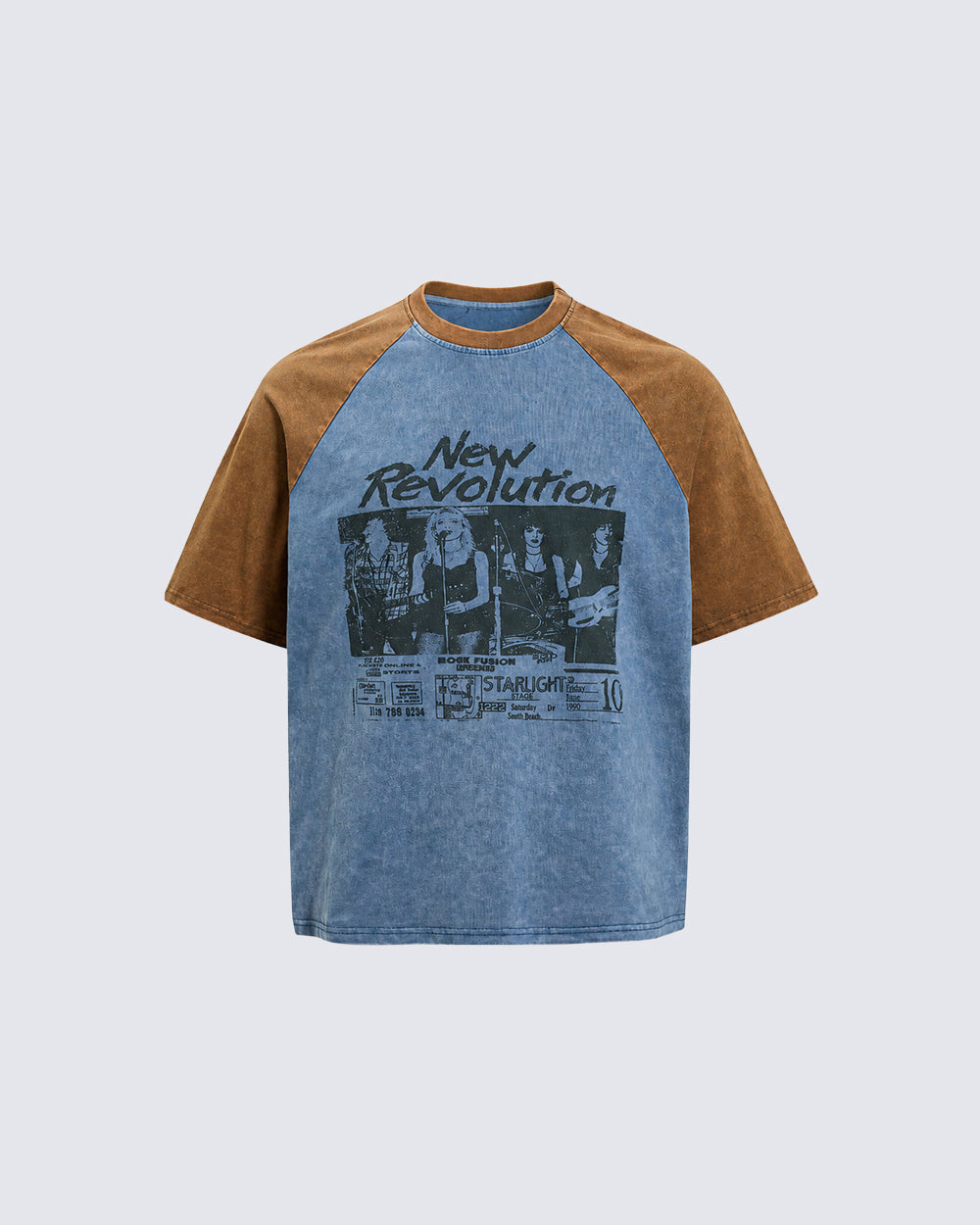 GRYFT Retro Washed Patchwork Tee