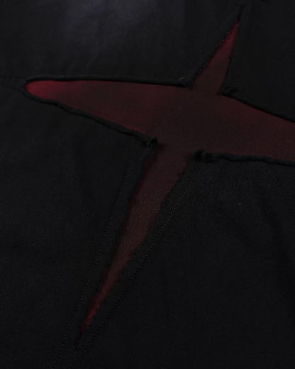Cross Cutout Graphic T-Shirt