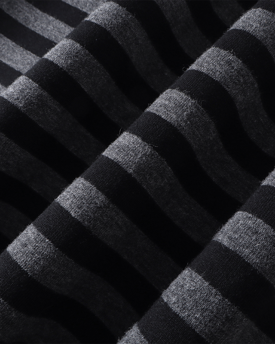 Devil-Horn Striped Hooded Jacket