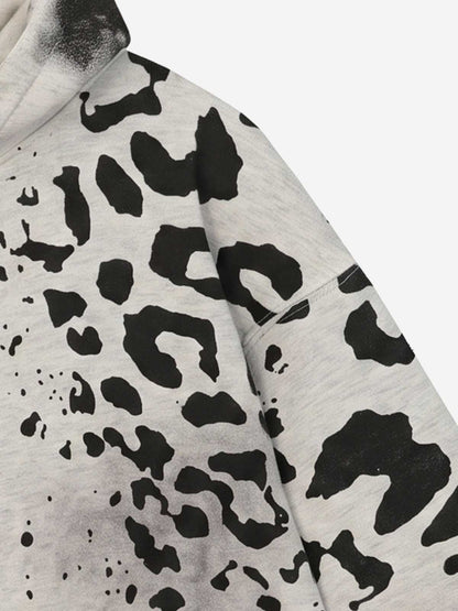 GRYFT Vintage Leopard Graphic Zip Hoodie