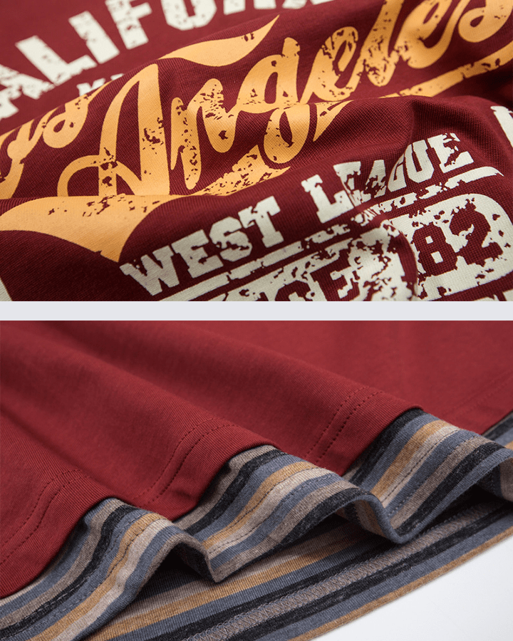 Layered Sleeve Graphic Tee – Vintage Style