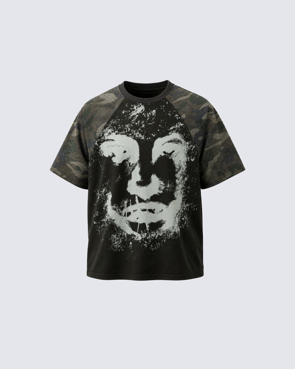 GRYFT Retro Art-Print Camouflage T-Shirt