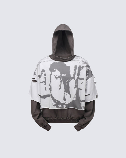 GRYFT Grunge Layered Hoodie