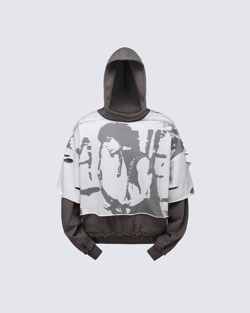 GRYFT Grunge Layered Hoodie