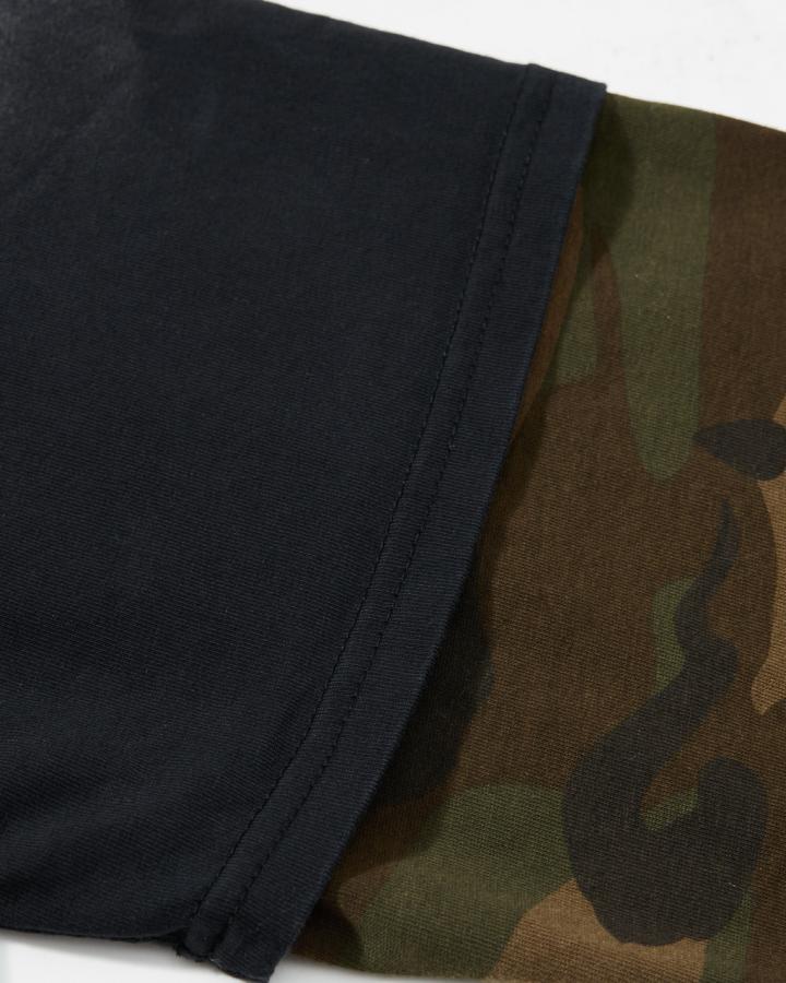 GRYFT Distressed Camo Layered Graphic T-Shirt