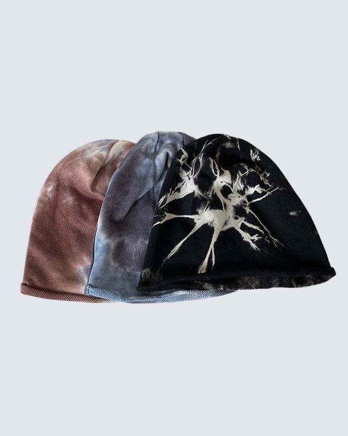 Street Style Tie-Dye Loose Knit Beanie