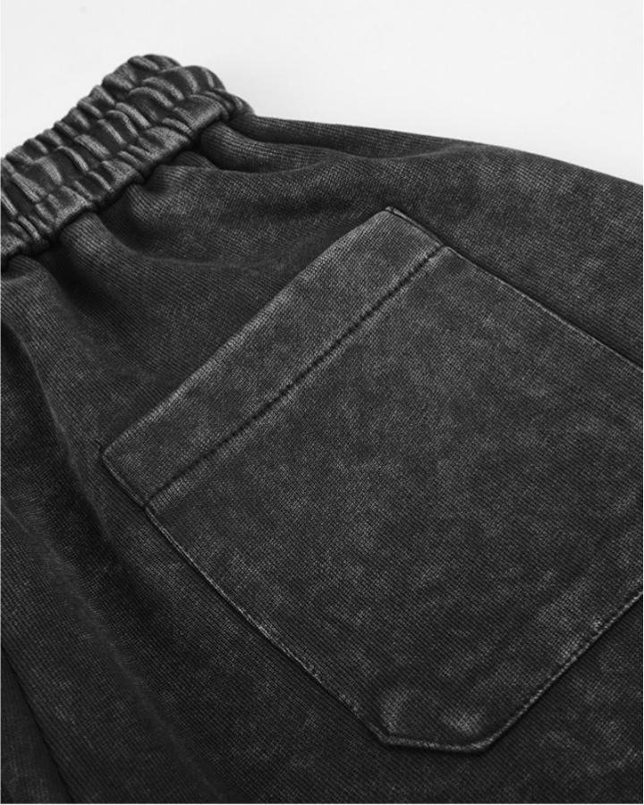 GRYFT Gothic Washed Cross Wide-Leg Sweatpants