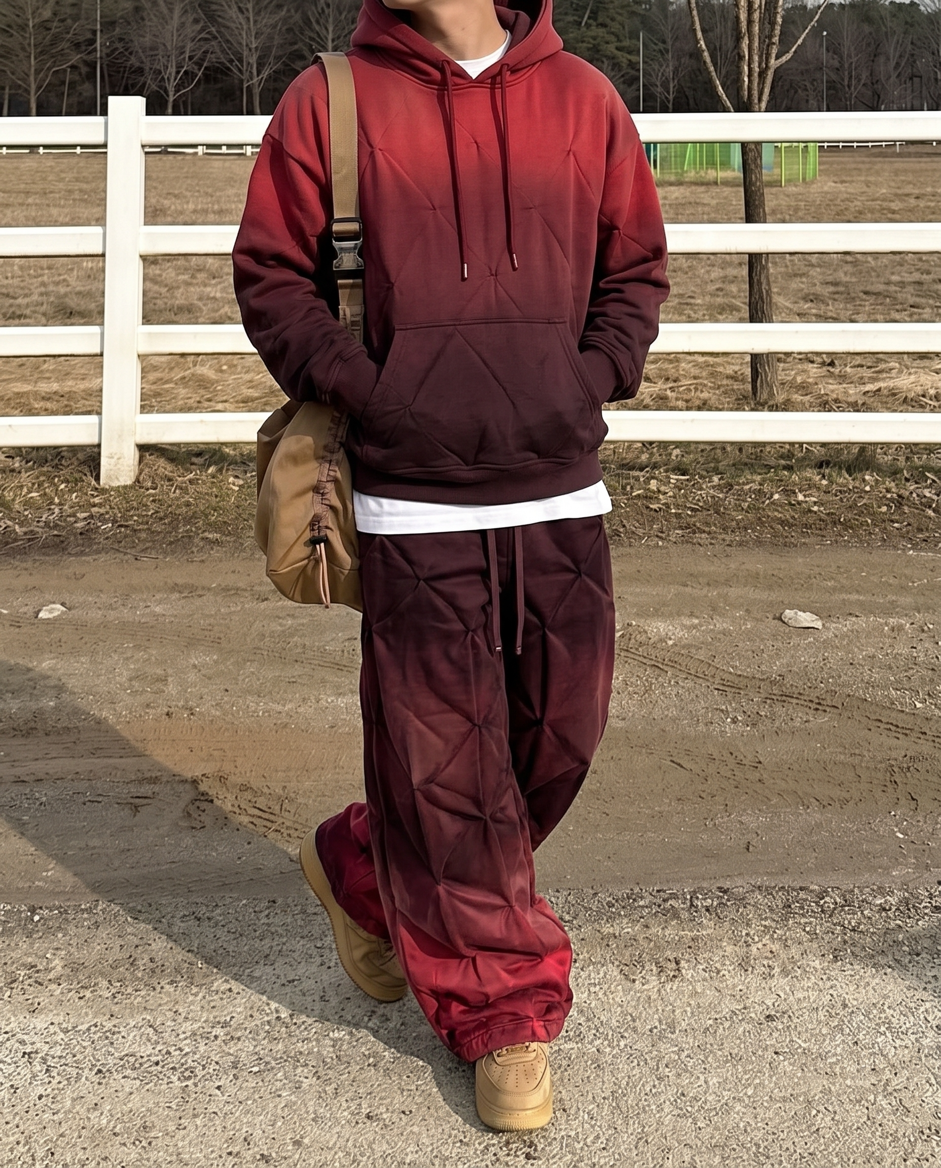 GRYFT RED RUST Series | Structural Oversized Hoodie