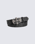 Denim-Style Printed Heavy Belt