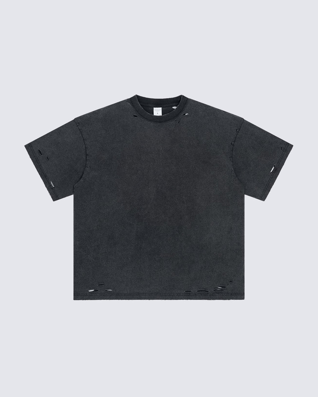 Street Fashion Distressed Short Boxy Tee