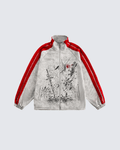 Graphic Print Contrast Stripe Zip Sportswear