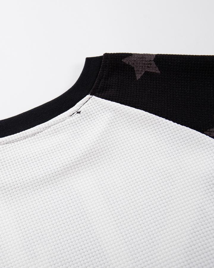 GRYFT American-Style Casual Streetwear Waffle-Knit Long-Sleeve T-Shirt