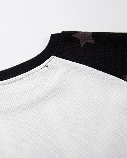 GRYFT American-Style Casual Streetwear Waffle-Knit Long-Sleeve T-Shirt