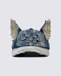 Distressed Denim Ear Cap
