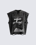 GRYFT Distressed Gothic Cross Graphic Vest