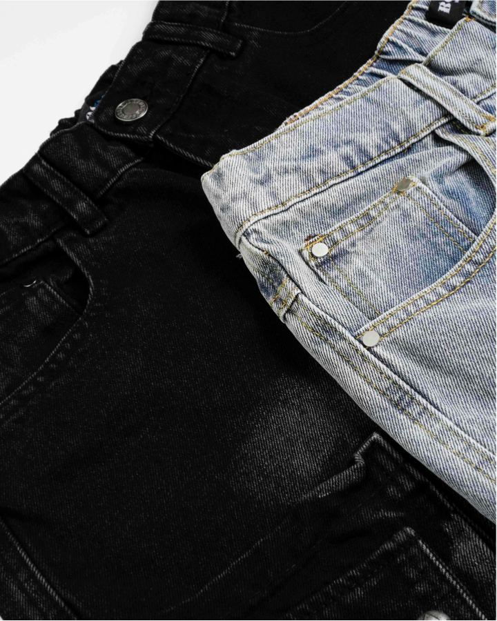 Vintage Washed Distressed Pocket Capri Pants