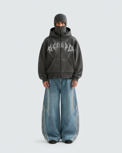 GRYFT Stonewashed Balaclava Integrated Hoodie