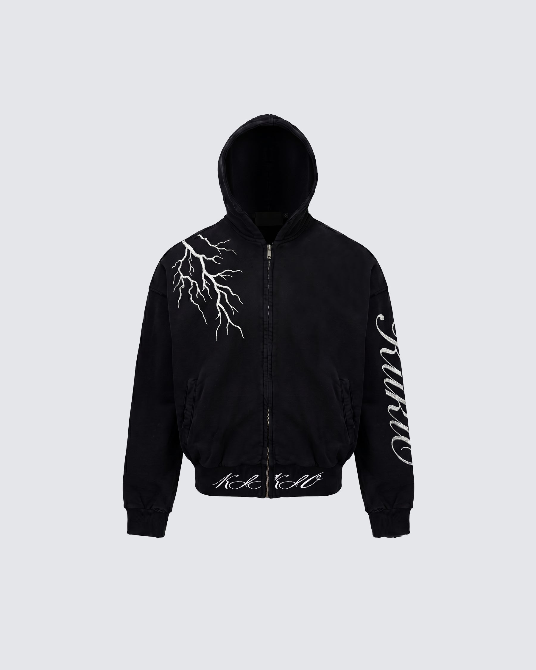 LIGHTNING Series | New Dark Hooded Zip Sweatshirt