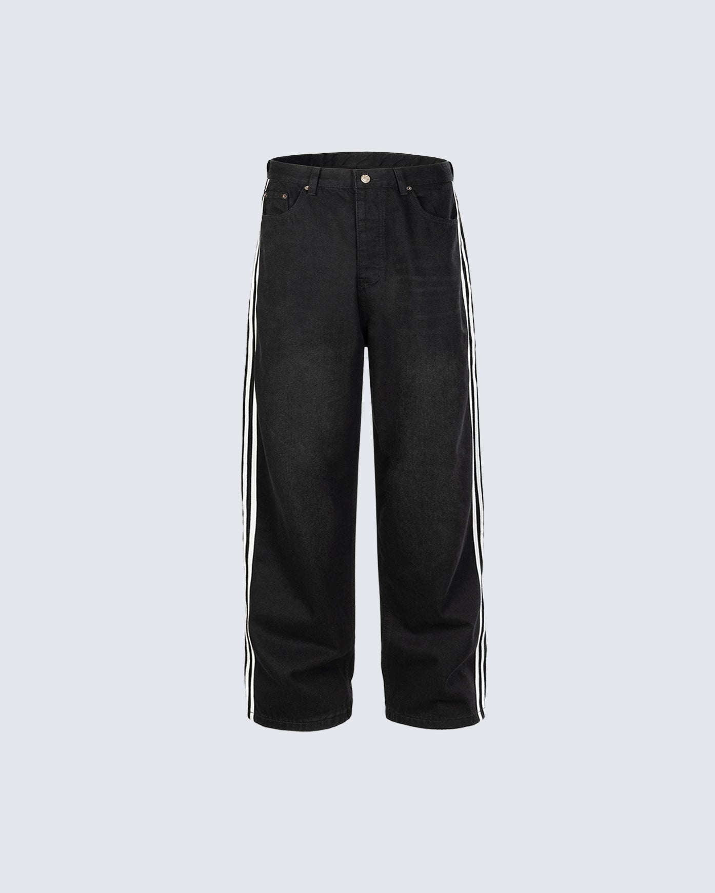 High Street Style Baggy Washed Denim Jeans