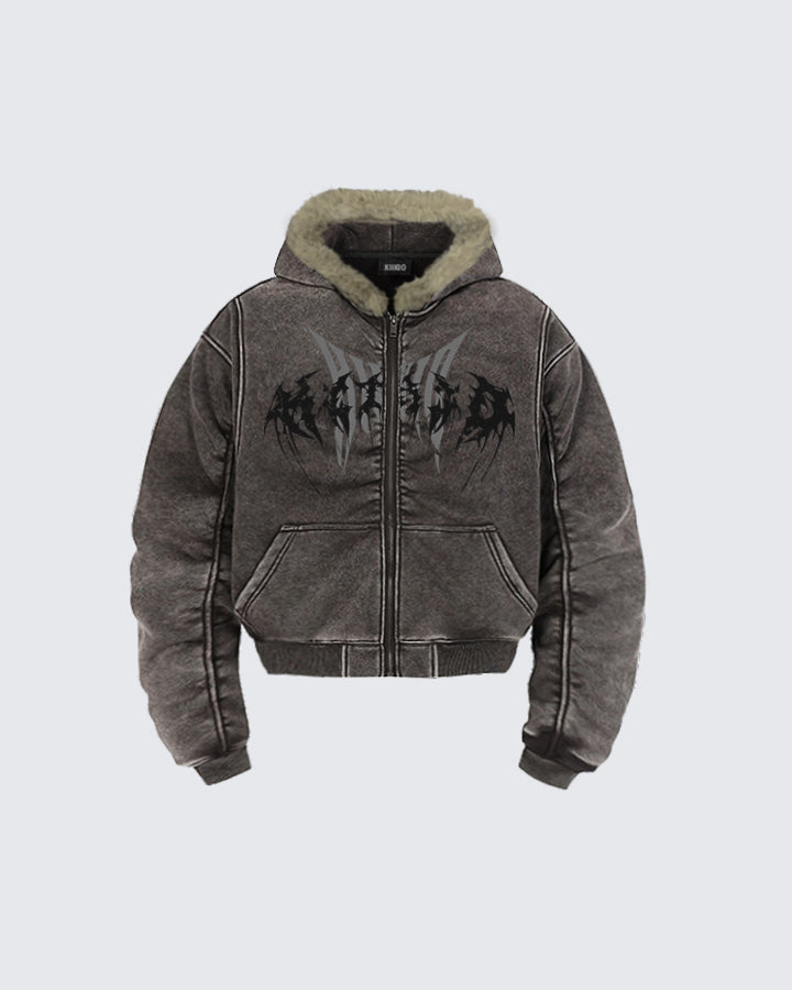 GRYFT Washed Arc-Sleeve Hoodie