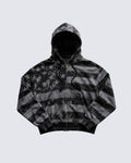 GRYFT Vintage-Wash Starand Stripe Zip-Up Hoodie