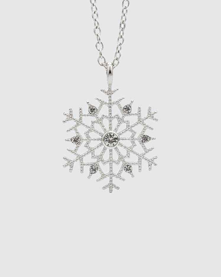 Snowflake Rhinestone Chain Choker Necklace