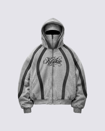 GRYFT SYMBIOTE Masked Curved-Panel Zip-Up Hoodie