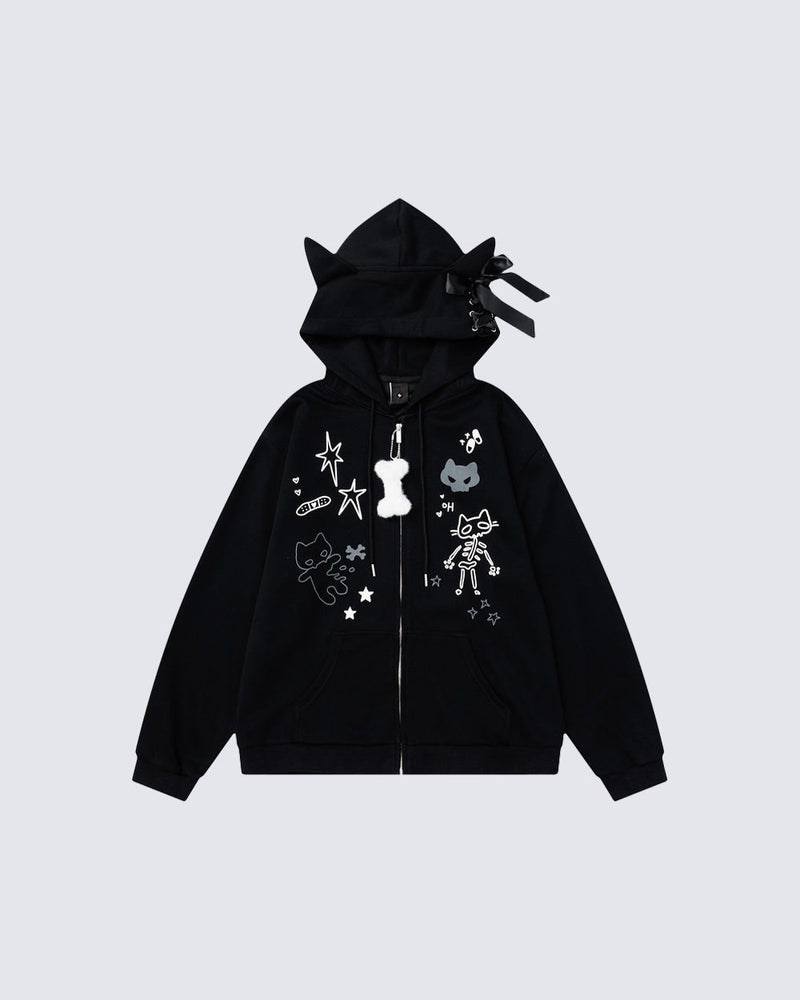 American Style Graphic Hoodie Subculture