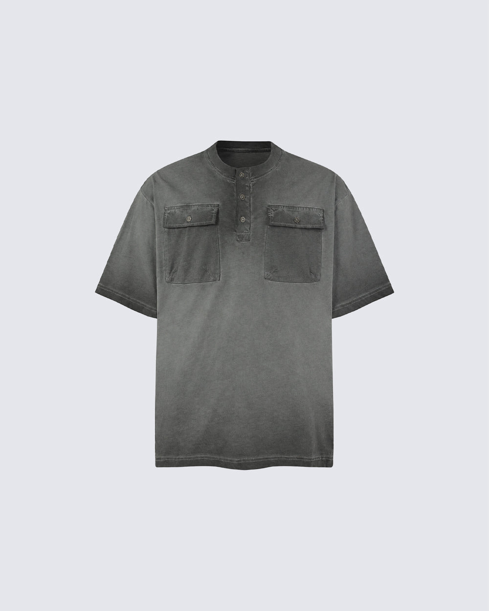 Utility Vintage Washed Double Pocket Henley Tee