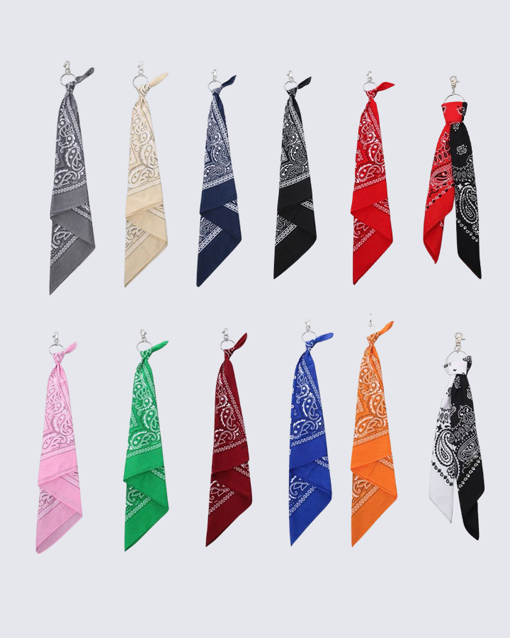 Multi-Color Paisley Bandana Layered Streetwear and Hip-Hop