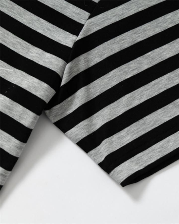 GRYFT Retro Graphic Striped Polo Shirt