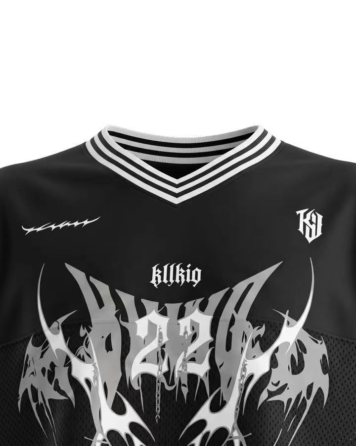Gothic Graphic Cropped Street Jersey