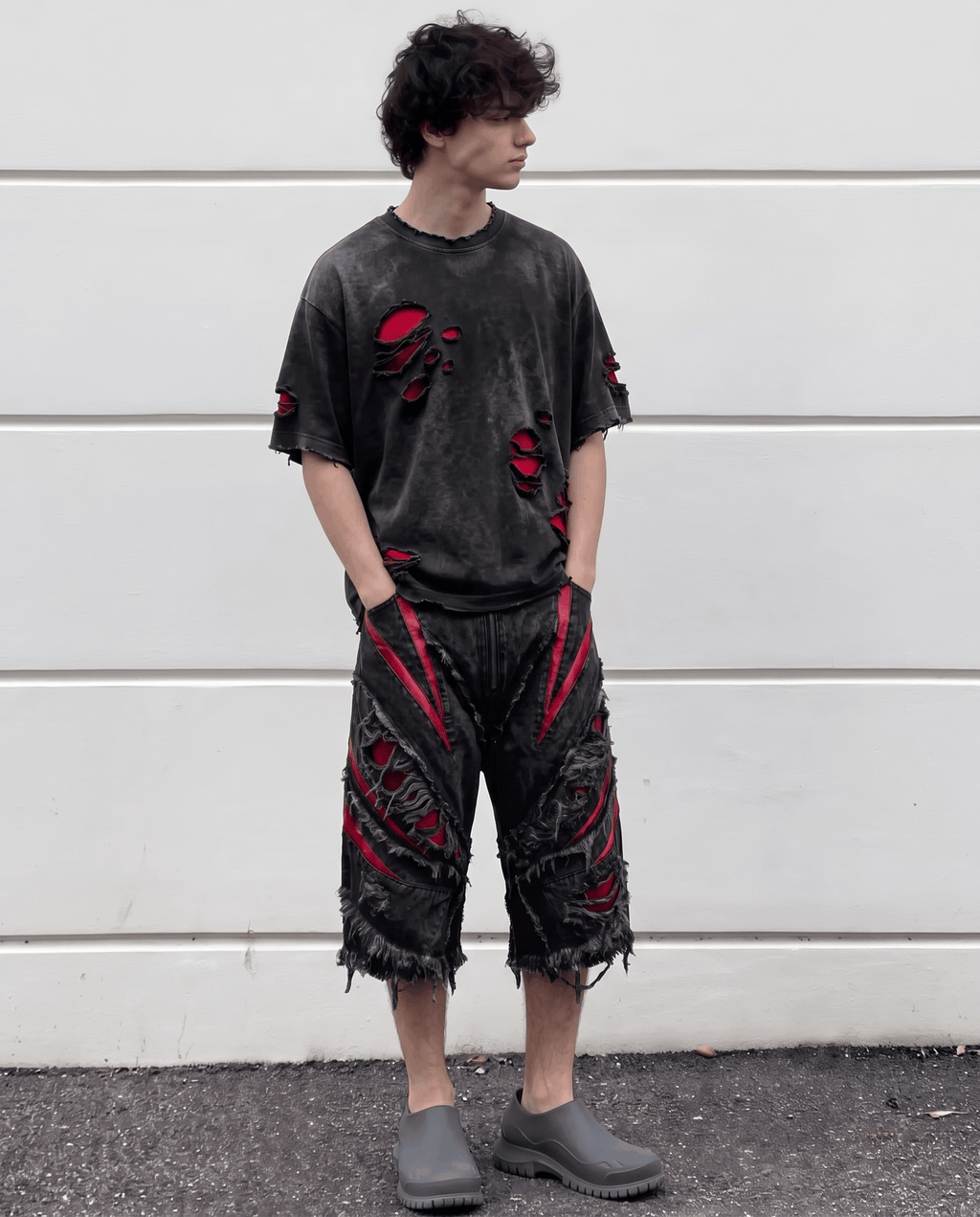 GRYFT RED RUST Series | Distressed Oversized T-Shirt