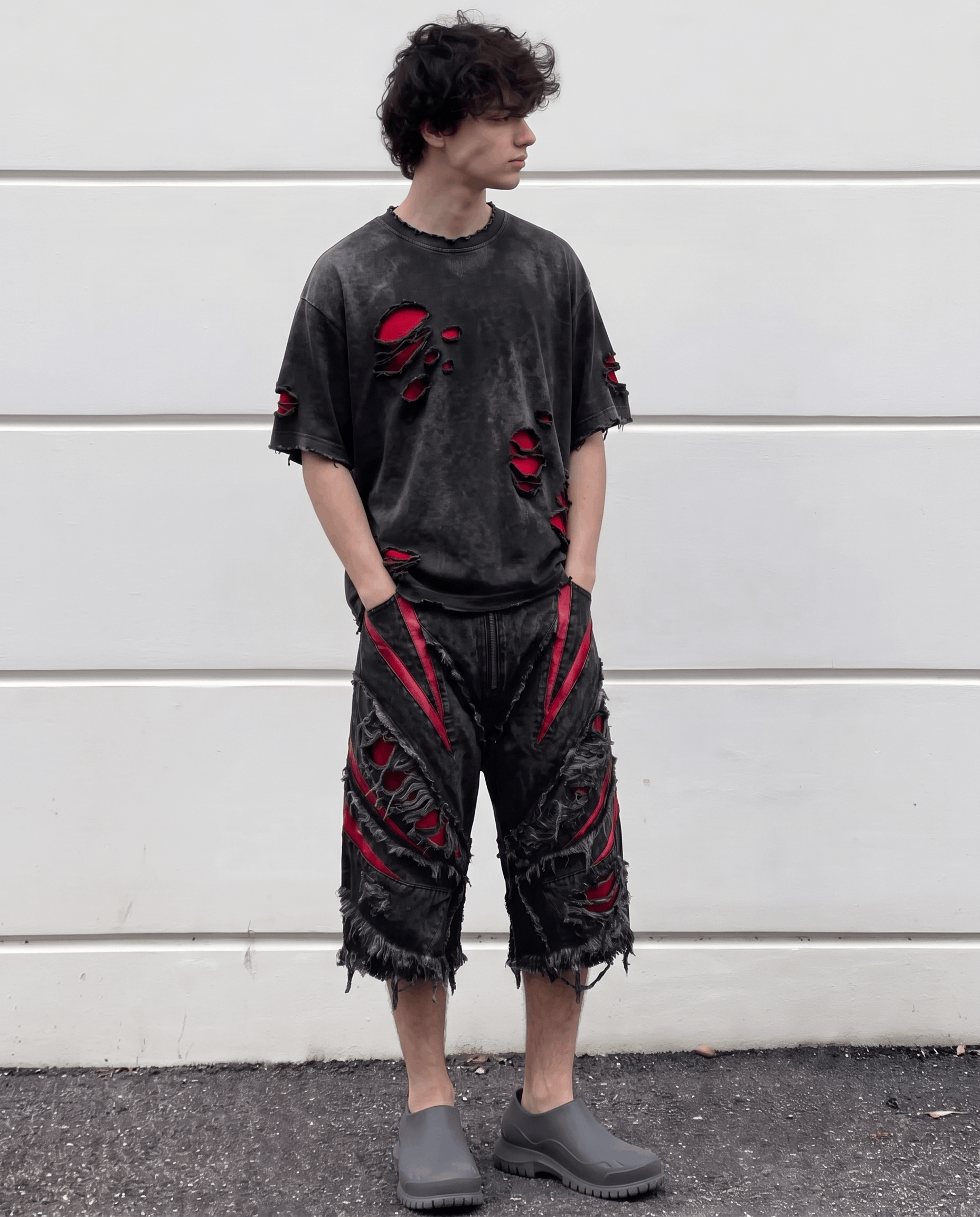 GRYFT RED RUST Series | Distressed Oversized T-Shirt
