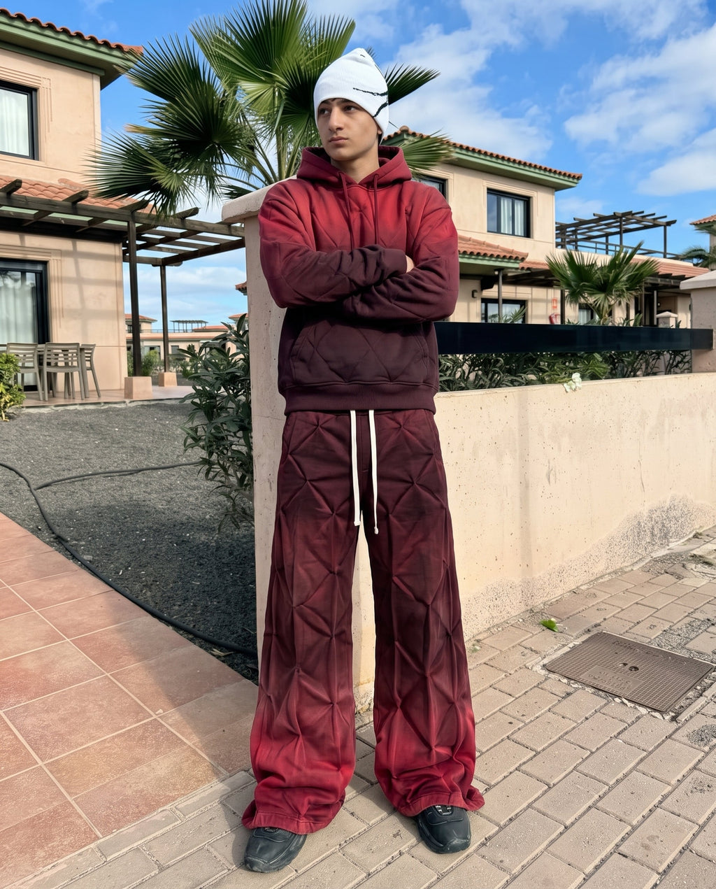GRYFT RED RUST Series | Structural Wide Leg Pants