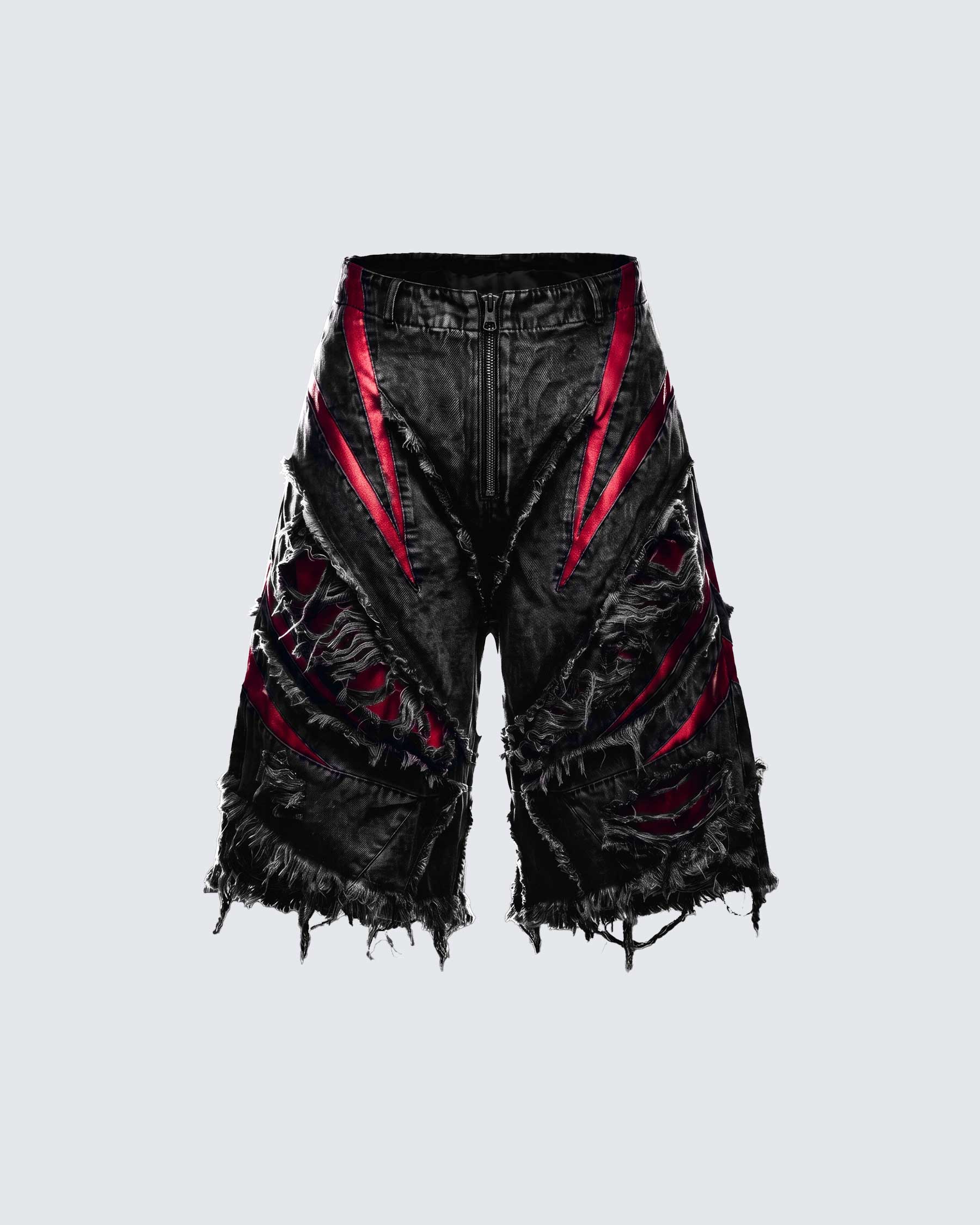 GRYFT RED RUST Series | Distressed Denim Shorts