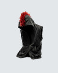 GRYFT RED RUST Series | Distressed Denim Hooded Vest