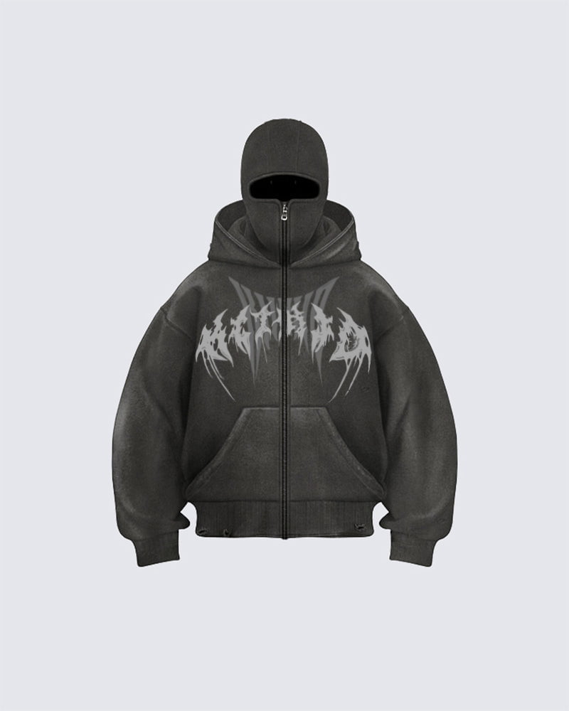 GRYFT Stonewashed Balaclava Integrated Hoodie