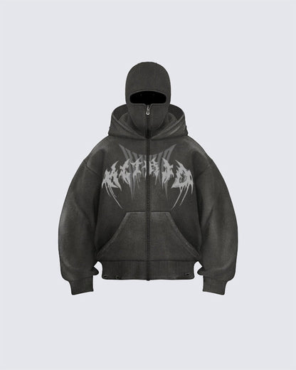 GRYFT Stonewashed Balaclava Integrated Hoodie