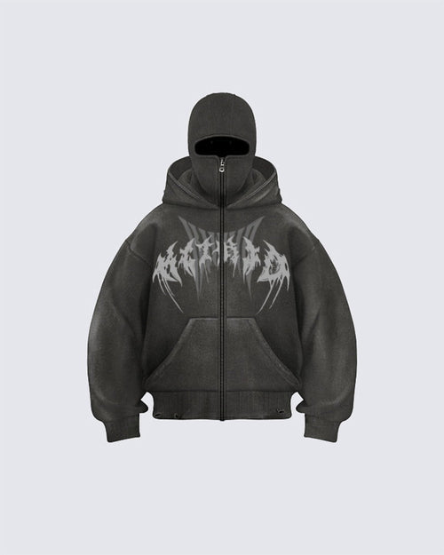 GRYFT Stonewashed Balaclava Integrated Hoodie