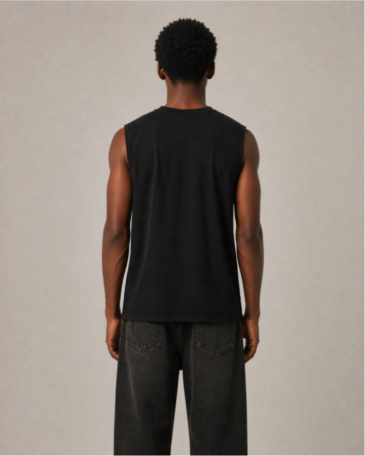 Dark Gothic Thorn Graphic Sleeveless T-Shirt