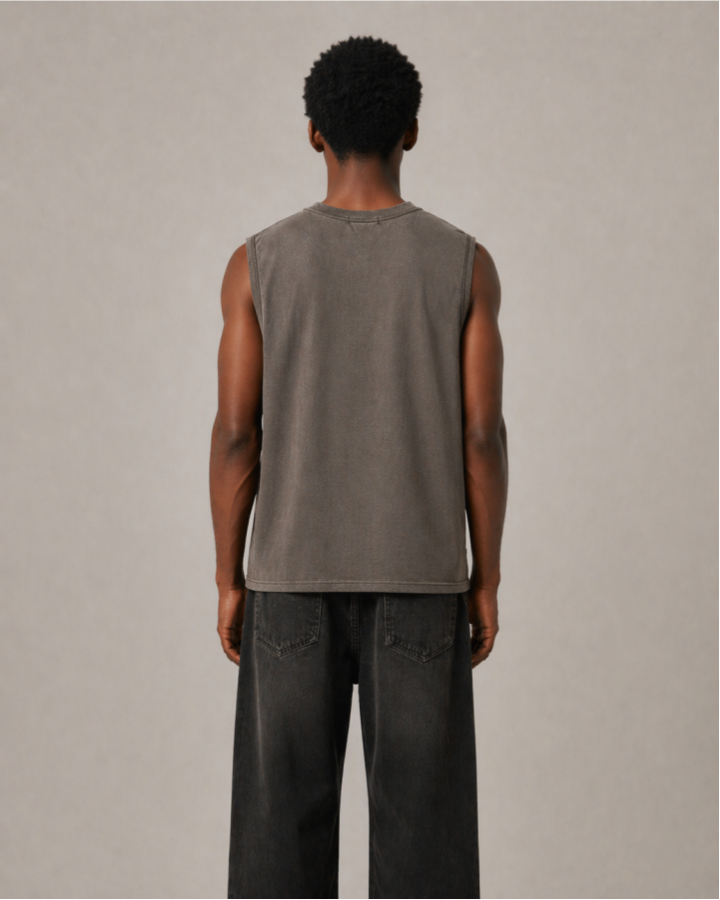 Dark Gothic Thorn Graphic Sleeveless T-Shirt