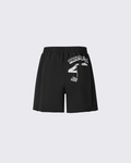 Vintage Logo Print Cotton Shorts